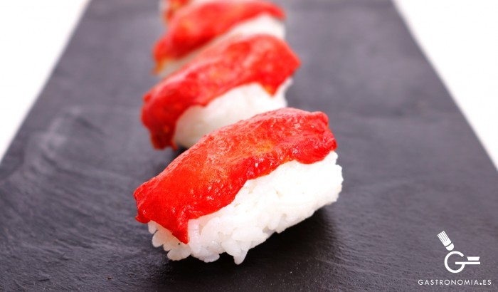 sushi de carne de sandía